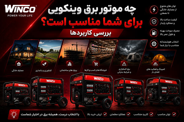 کدام موتور برق وینکویی برای شما مناسب است؟ بررسی کاربردها