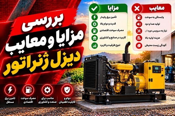 بررسی مزایا و معایب دیزل ژنراتور