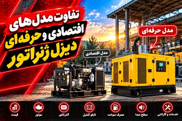 تفاوت دیزل ژنراتور اقتصادی و حرفه ای